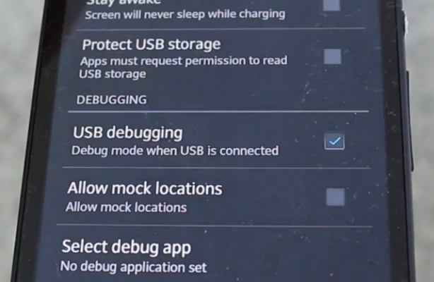 Enable USB Debugging