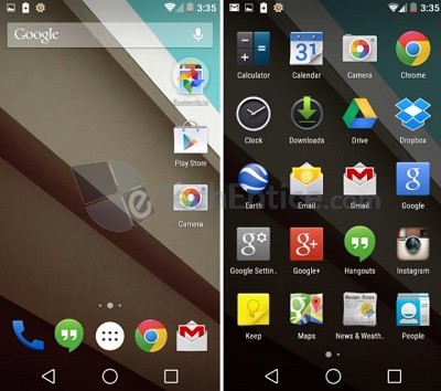 Android L icons nexus 4