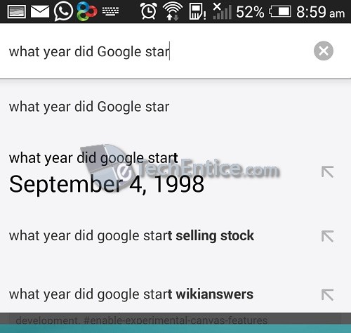 activate Answer in Suggest feature in Chrome Android app