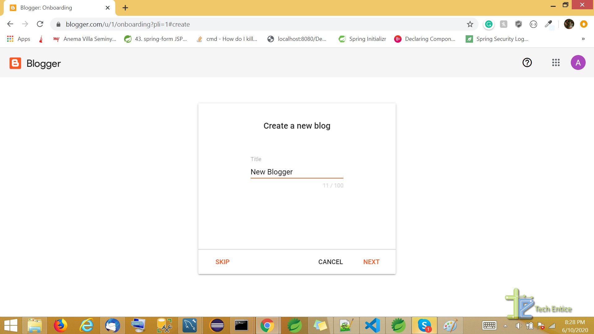 How To Create An Account On Blogger