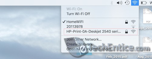 Connect to Printer WiFi