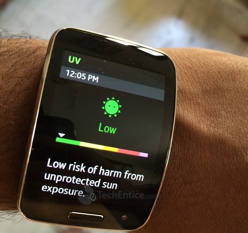 Gear-S UV Index Measurement