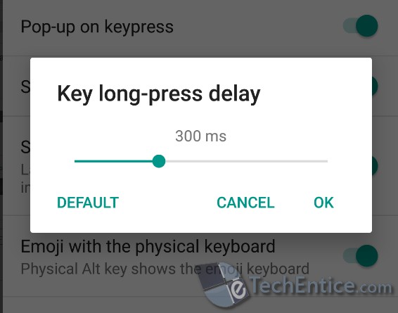 key long press delay