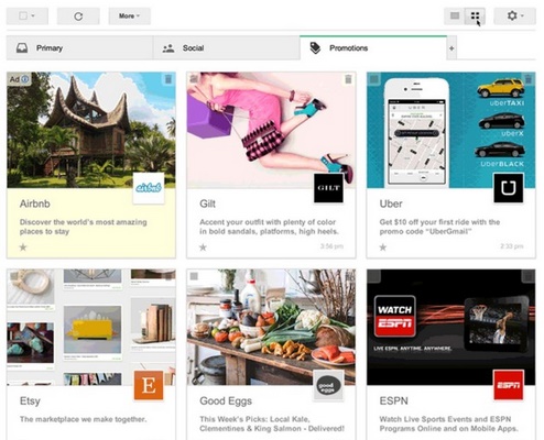 Google's experimental promotional view turns emails into higher quality advertisements