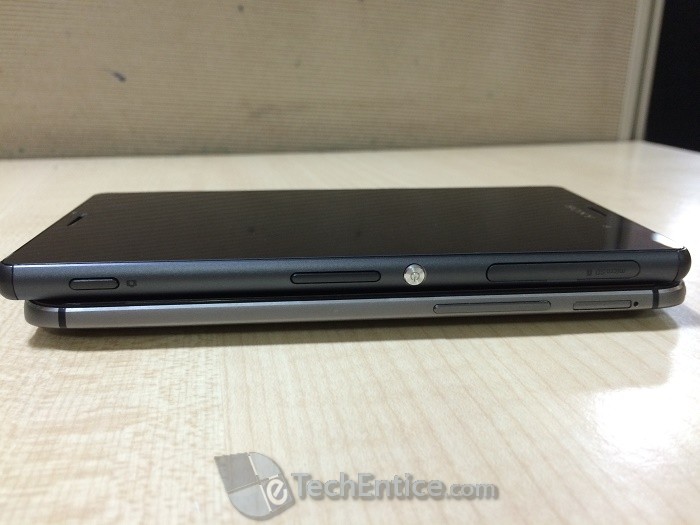 HTC One M8 Xperia Z3 width compare