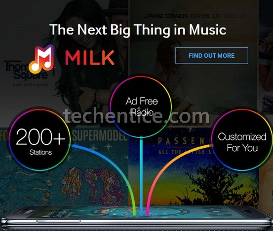 Slacker-powered Milk Music streaming radio of Samsung