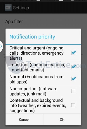 Heads Up Notification Priority