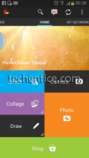 PicsArt home