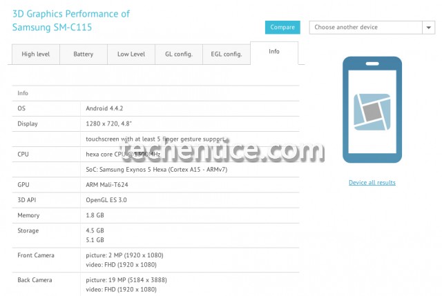 Samsung Galaxy S5 Zoom details allegedly come to light