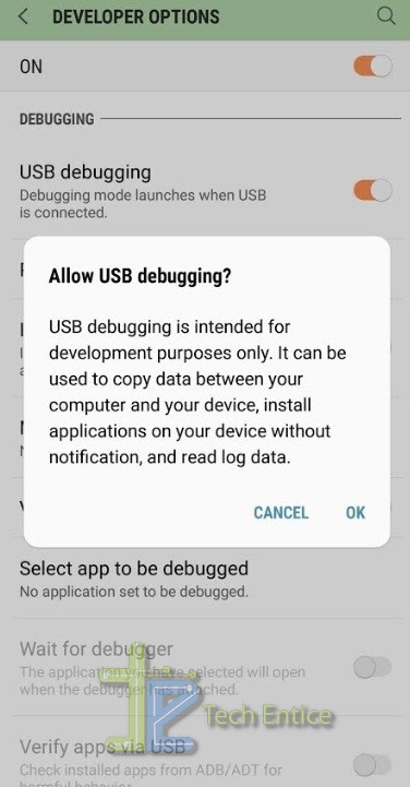 allow usb debugging