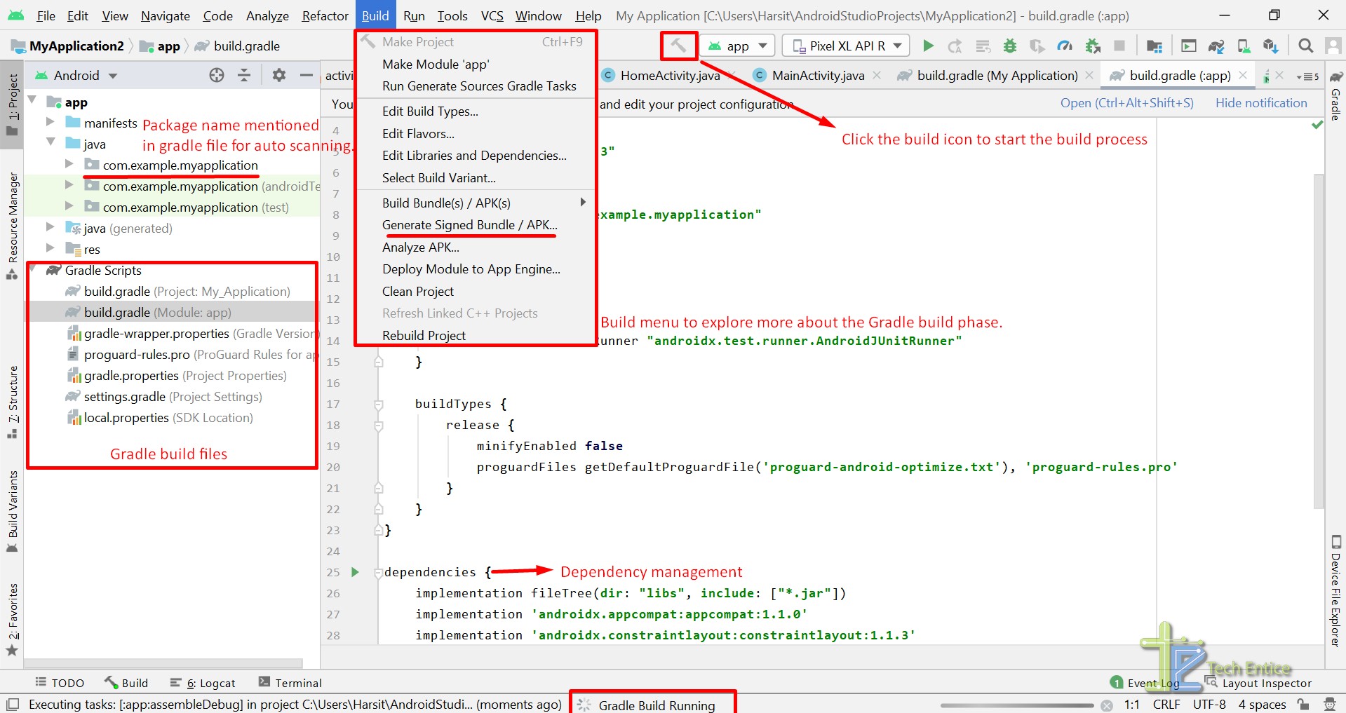 Explore Gradle, ADB Debug Tool, Logcat, Lint Tool In Android Studio On Windows 10