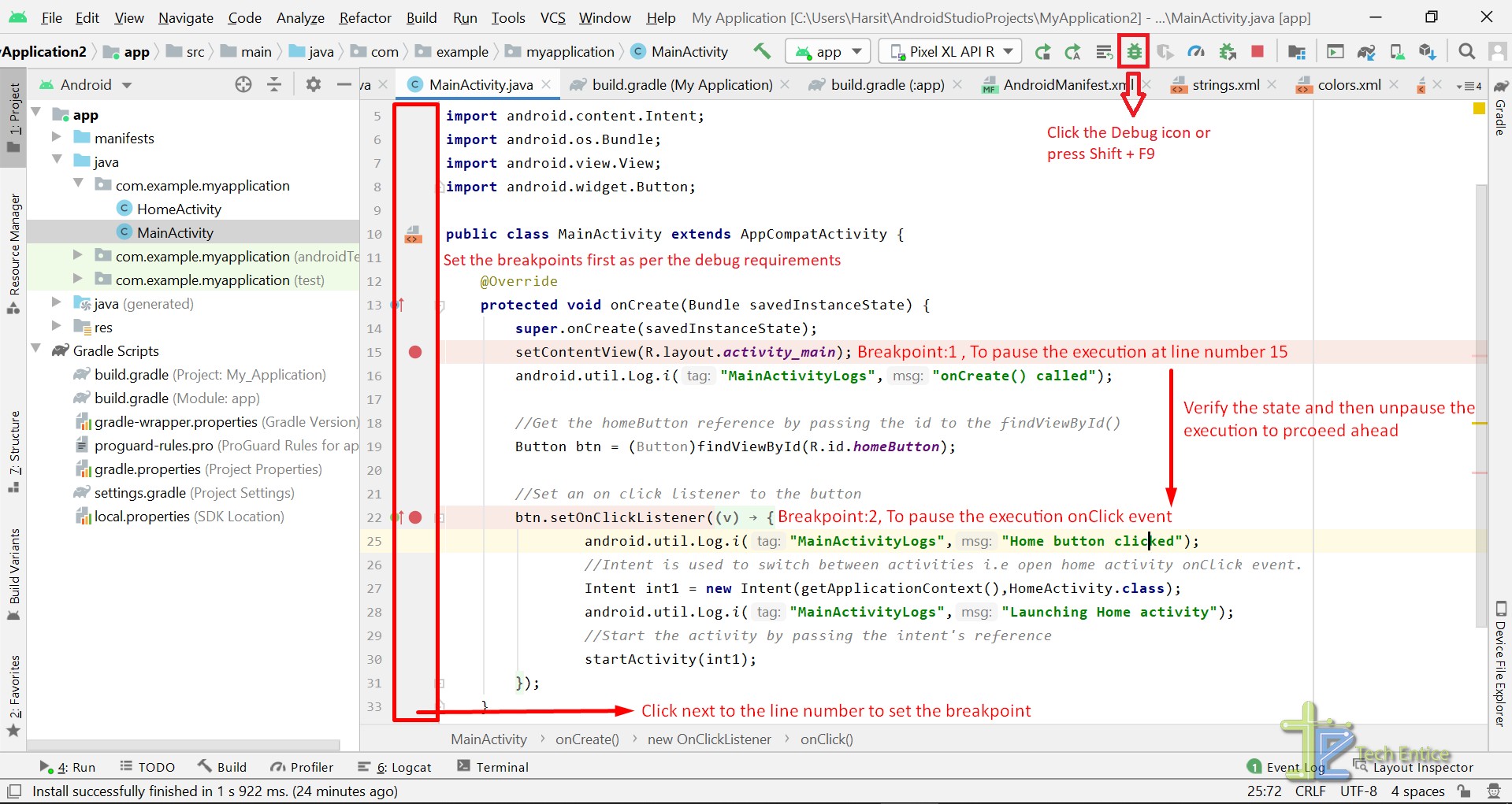 Explore Gradle, ADB Debug Tool, Logcat, Lint Tool In Android Studio On Windows 10