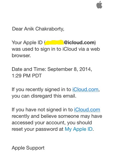 Apple to send notifications on access of iCloud accounts