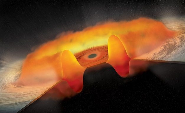 Greedy black holes guzzling up massive clouds and dust donuts
