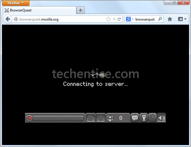 Browser quest connecting
