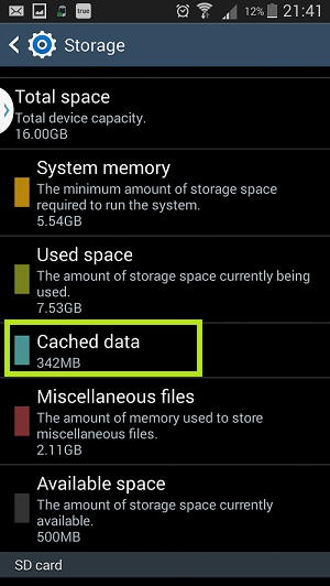 How to release storage space by cleaning the cache memory on your Android device