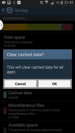 How to release storage space by cleaning the cache memory on your Android device