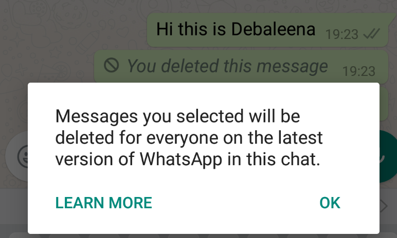 WhatsApp Delete for Everyone