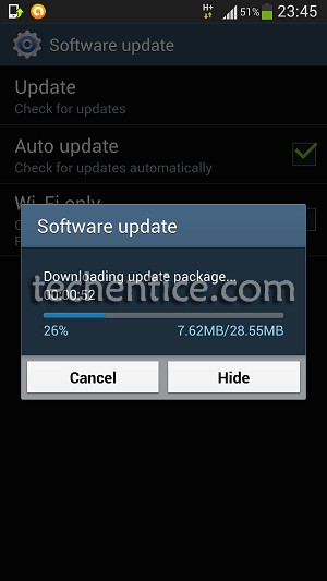 downloading galaxy s4 update