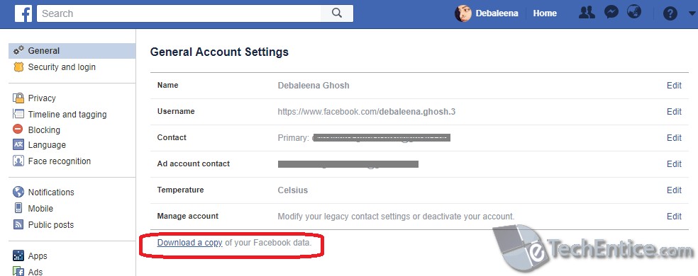 download a copy of fb data