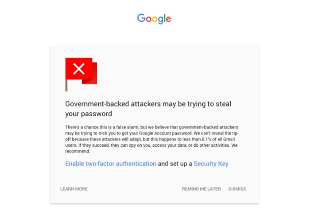 Google s new notifications for Gmail warn you of security threats