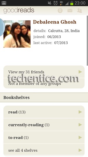 goodreads my profile
