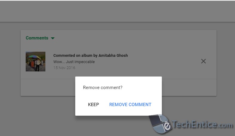 delete comment