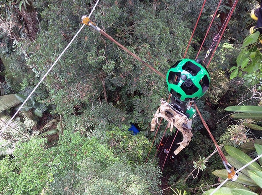 Google Maps first-ever zip line Street View camera 