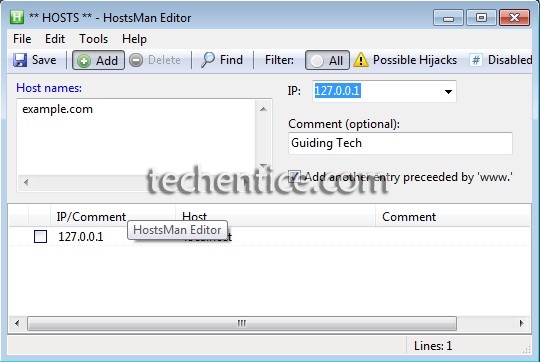 Configuring Hosts File