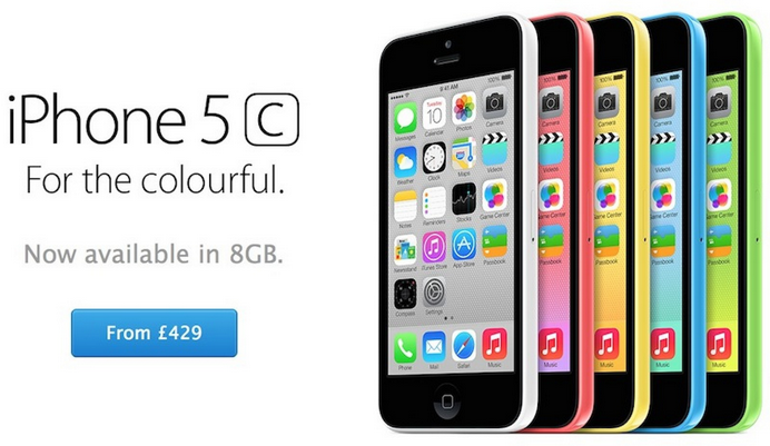 8 GB iPhone 5c variant goes on sale in Europe especially in UK