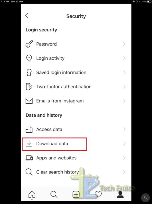 How To Download Your Instagram Account Data in iOS/ iPadOS