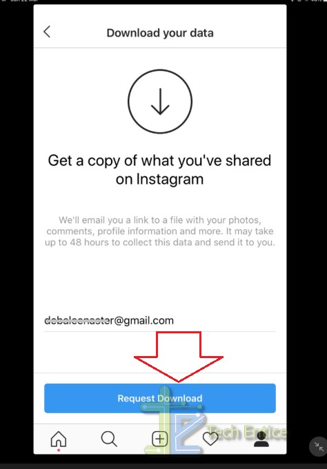 How To Download Your Instagram Account Data in iOS/ iPadOS