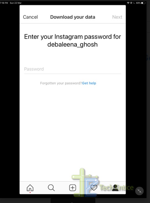 How To Download Your Instagram Account Data in iOS/ iPadOS