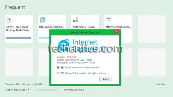 internet explorer 11 in windows 8.1