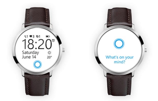 Microsoft smartwatch concept designs indicates the position of Cortana