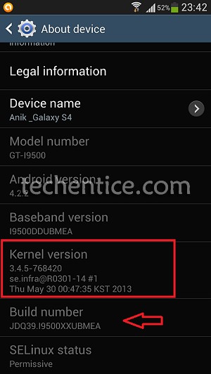 previous galaxy s4 Firmware