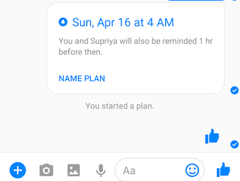 facebook messenger set reminder