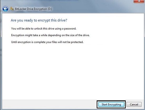 Start of Encryption