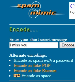 Defying Encryption, Encoded Secret Messages can be sent In Fake Spam