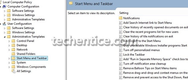 Start menu and Taskbar