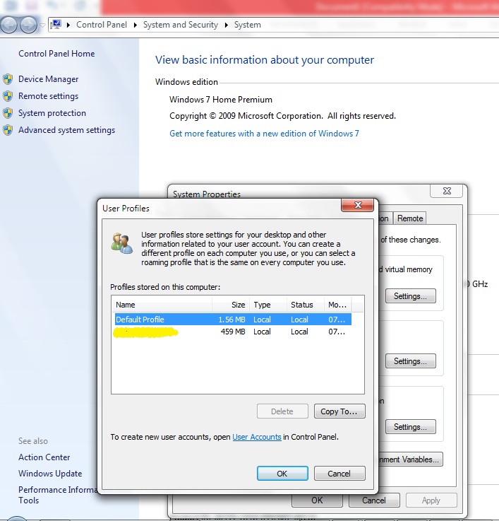 temporary profile in Windows 7