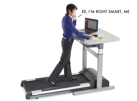 Now get smart with a treadmill desk