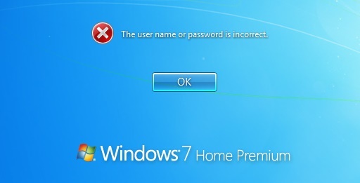 wrong Windows 7 password