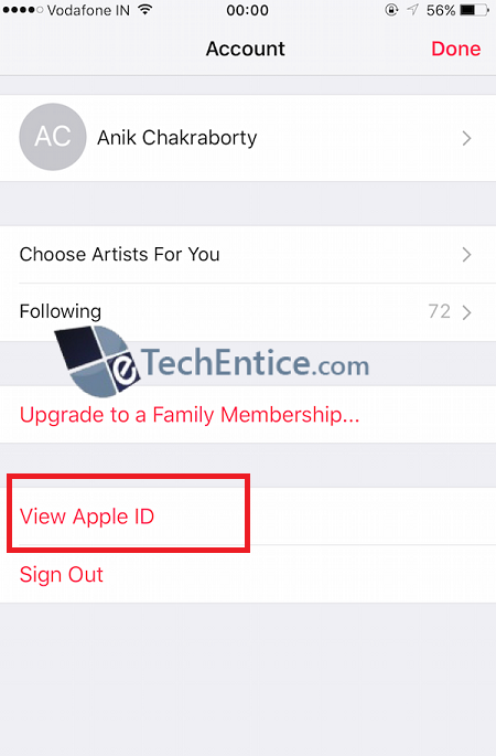 view apple id