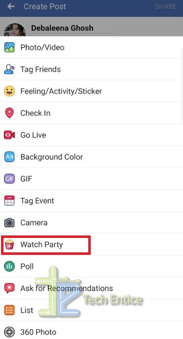 Facebook watch party
