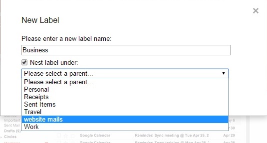 Nested labels