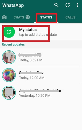 How to Update Your Status with The New Updated WhatsApp ...