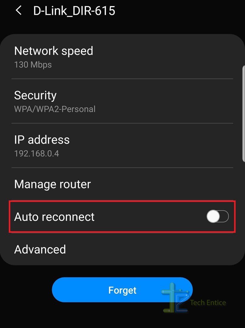 auto reconnect off