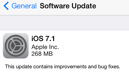 iOS 7.1 released with new features