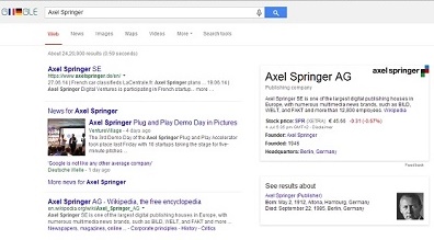 Google accused by CEO of Axel Springer for downgrading rival search results